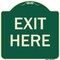 Signmission Parking Lot Exit Here Heavy-Gauge Aluminum Architectural Sign, 18" L, 18" H, G-1818-23424 A-DES-G-1818-23424 - alternate 1